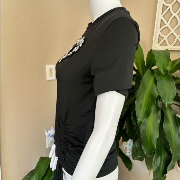 Black Heart Embellished Women's Top - Picture 4 of 7